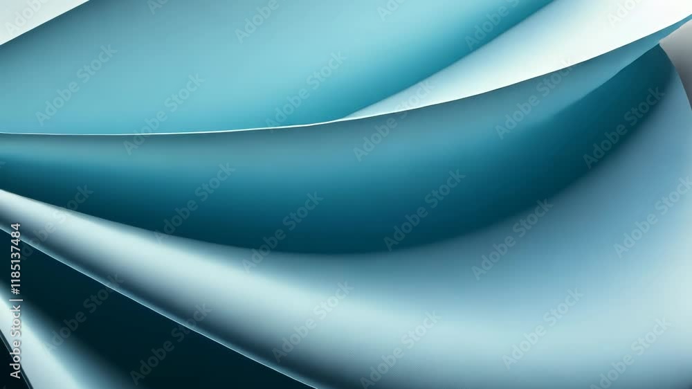 Poster abstract waves of blue and white flowing gracefully in a serene composition with smooth gradients an
