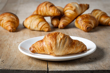 freshly baked croissants