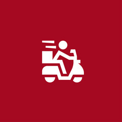 Delivery bike icon logo flat vector design