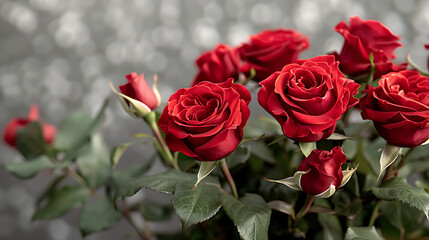 Naklejka premium bouquet of red roses png file isolated on transparent background with no shadow and high resolution floral arrangement for design 