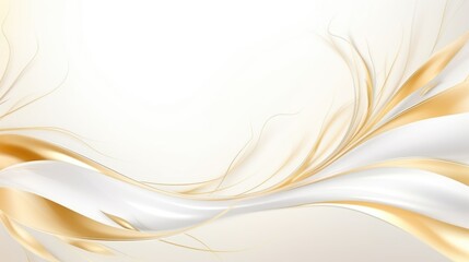 Free plain white background with gold wave