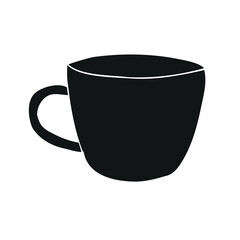 Vector hand drawn sketch doodle cup isolated on white background