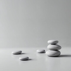 Concept photo of zen stones with space for text, stone photography, stacked zen stones