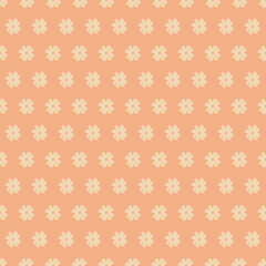 Cute flowers on pastel background, seamless pattern