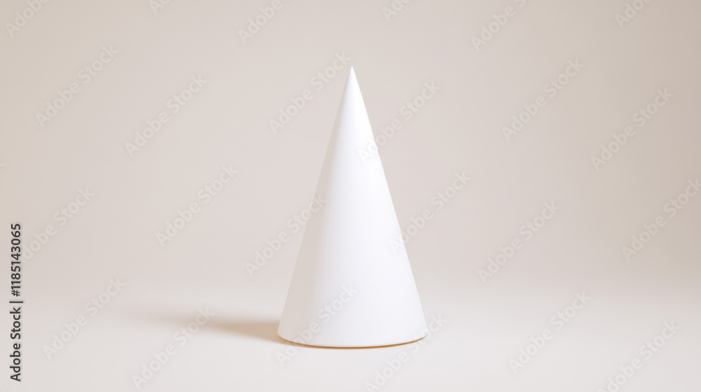 Poster truncated, a digital image featuring a truncated cone design, associated with chaos, raw style, and 