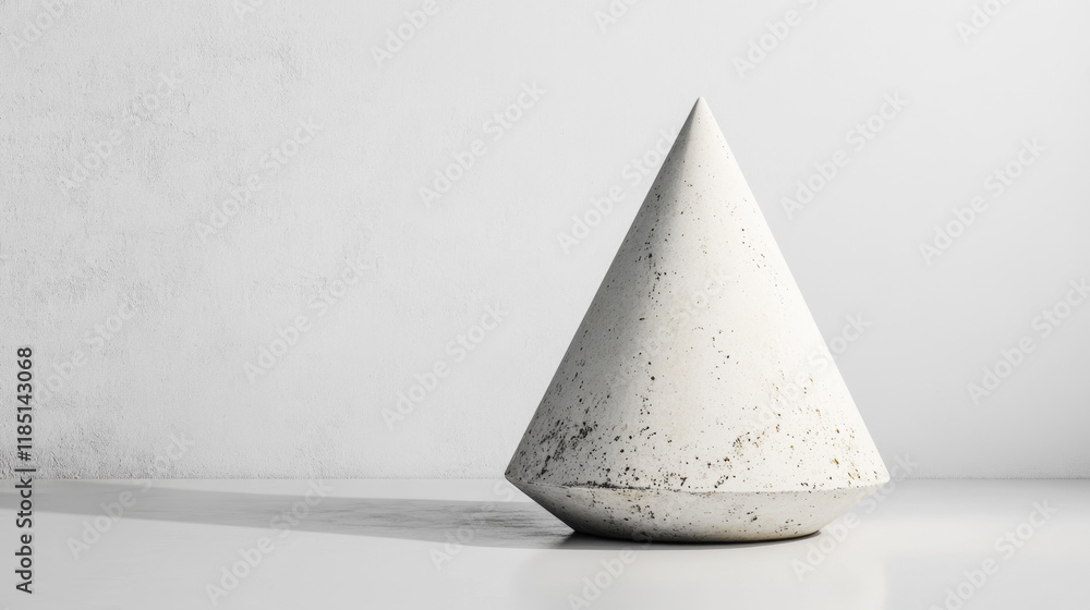 Poster truncated, a stock image of a truncated cone with a chaotic design, showcasing raw style elements, i
