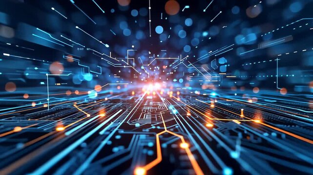 Digitalization processor system or neural networks for Artificial Intelligence, high-tech, Ai Generated
