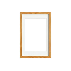 Fototapeta premium Wooden photo frame isolated on transparent background