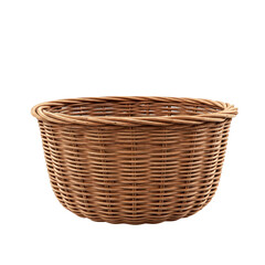 Wicker basket isolated on transparent background