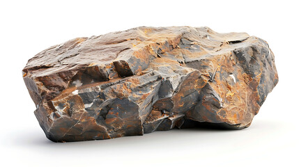 large boulder stone isolated on white background, ideal for showcasing nature’s rocky texture and stone designs
