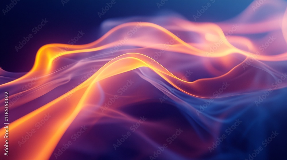 Aufkleber Abstract flowing energy in vibrant colors creating dynamic visuals