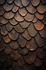 rustic bronze scale textured background with metallic finish