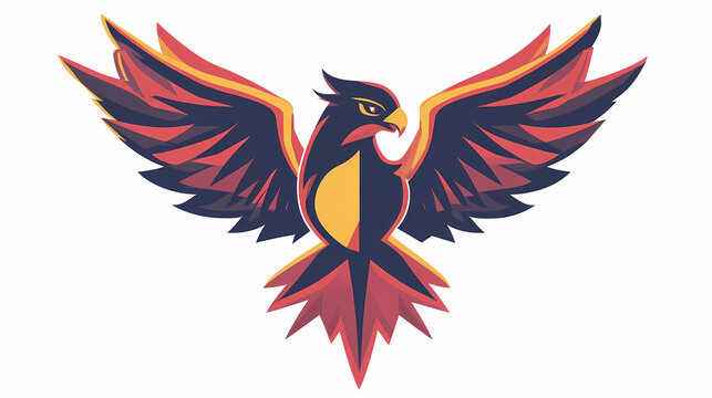Simple logo of a thunderbird (ai-generated fictional illustration). Thundertide. Illustration