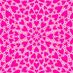 Valentine hearts seamless 14 February love pattern for wrapping paper