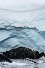 Close-up of the tail of a diving humpback whale -Megaptera novaeangliae. Image taken in the Graham passage, near Charlotte Bay, Antarctic Peninsula.