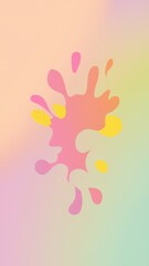 Obraz premium Abstract splash of pastel colors creates a vibrant and cheerful mood, perfect for modern designs or backgrounds.