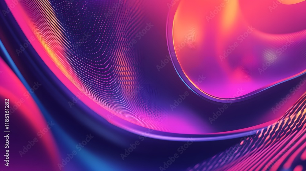 Poster abstract colorful swirling lines and patterns