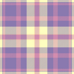Fuzzy vector tartan pattern, yuletide plaid seamless textile. Website fabric background check texture in indigo and light colors.