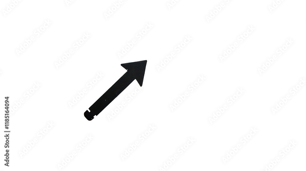 Poster black arrow icon pointing upwards with a simple minimalist design, isolated on a white background