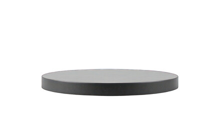 Black Round Pedestal Display Stand for Product Showcase