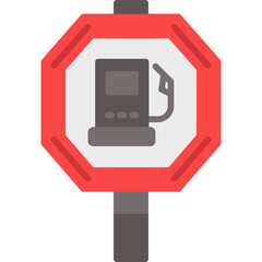 Fototapeta premium Gas Station Ahead Icon