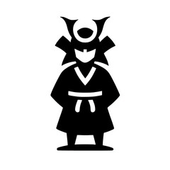 Samurai Warrior Silhouette: Emblem of Japan's Tradition and Strength in Historical Armor and Culture