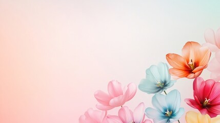 Obraz premium Delicate Pastel Tulip Watercolor Art for Woman’s Day Celebration 11