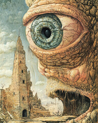 Cyclops surrealist illustration