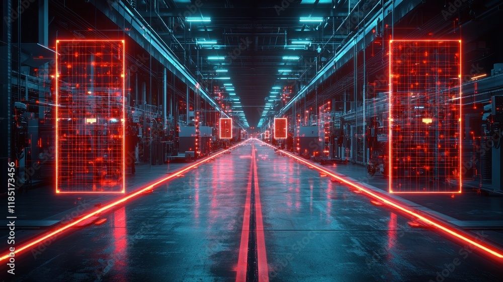 Poster precision ai quality control systems enhancing manufacturing efficiency on high-speed production lin