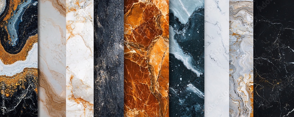 Poster Marble slabs forming a colorful and elegant background