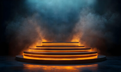 Illuminated Stage Steps, Smoky Studio, Product Display