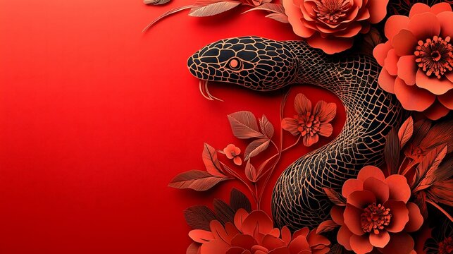 Chinese New Year.lunar new year,year of the snake.&nbsp;symbolizes the Lunar New Year of China