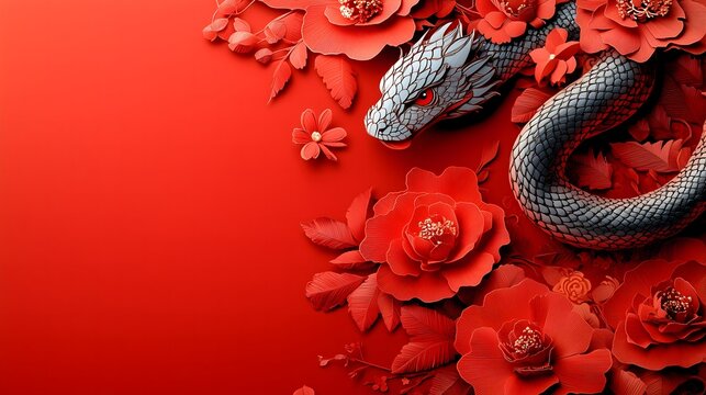 Chinese New Year.lunar new year,year of the snake.&nbsp;symbolizes the Lunar New Year of China
