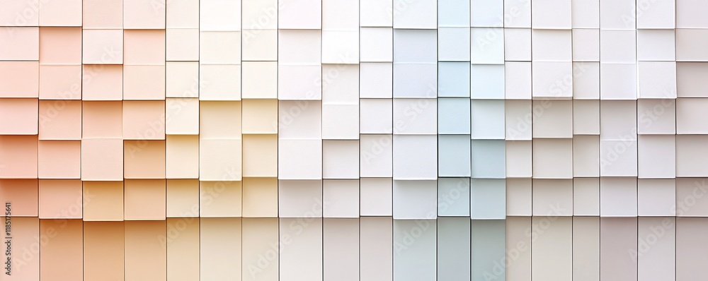Poster Abstract background showing a gradient of colorful cubes creating a 3d effect