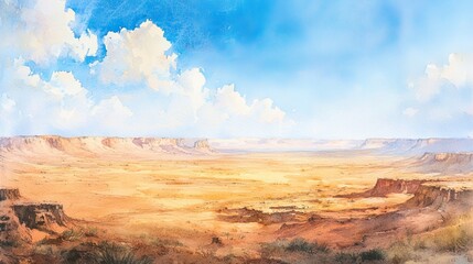 Breathtaking Watercolor Landscape View