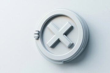 Obraz premium secure vault symbol with crossed design, representing safety and protection