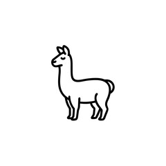 Llama icon on transparent background
