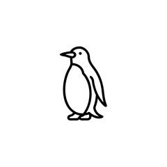 Naklejka premium Penguin icon on transparent background 