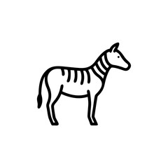 Zebra icon on transparent background

