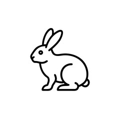 Rabbit icon on transparent background
