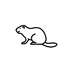 Beaver icon isolated on transparent background
