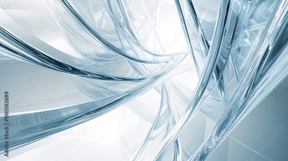 Poster Abstract glass fibers creating a futuristic and elegant design