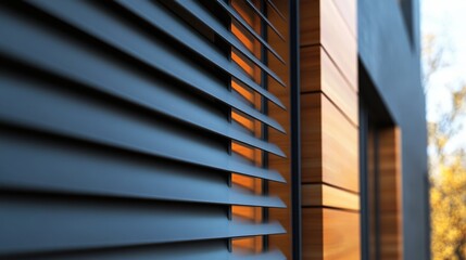 Modern Exterior Window Blinds Architectural Detail