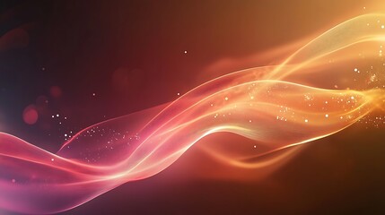 Abstract Orange and Red Wave Background Design