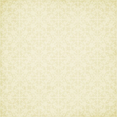Light cream damask pattern with soft baroque ornamental motifs, perfect for vintage wallpaper, elegant backgrounds, wedding design, and delicate decorative projects.