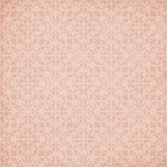 Background paper or fabric, with floral damask and baroque, seamless ornamental pattern