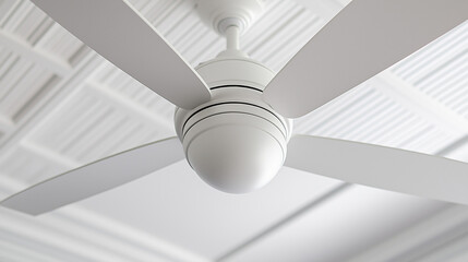 ceiling white fan    hanging from white ceiling
