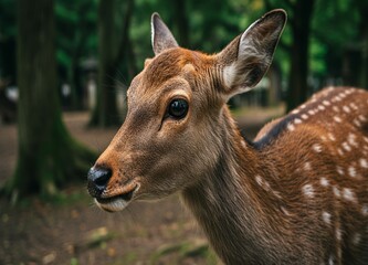 Fototapeta premium Forest Animals – Diverse Wildlife in a Lush Green Woodland Habitat