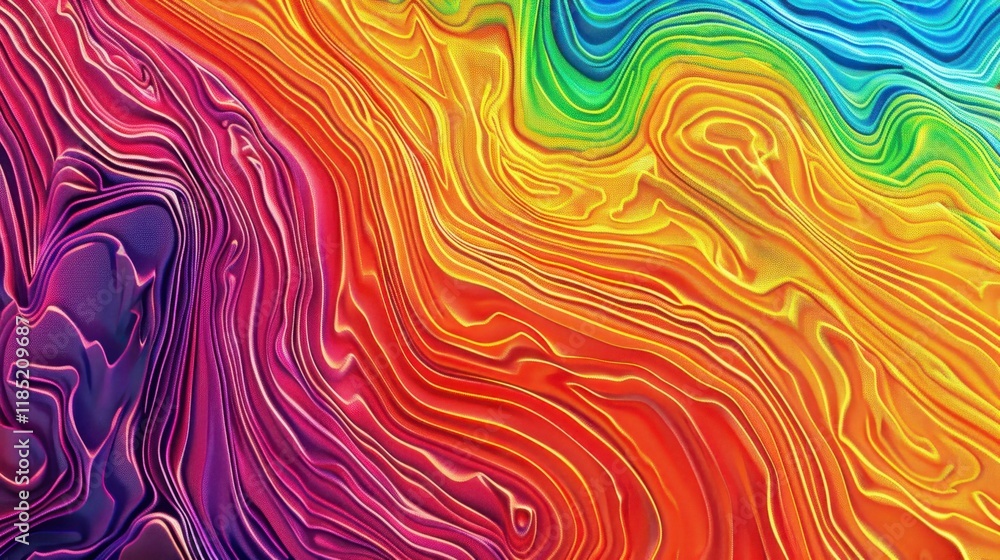 Poster ai algorithms blending vibrant holographic media patterns for the stock industry.