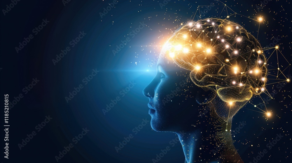 Poster neural circuits glowing with ai creativity, transforming raw data into vibrant visuals.